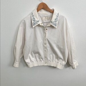 Vintage St John Sport  Embroidered Nautical White Women's Jacket Large